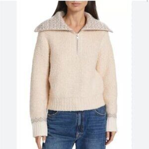dh NEW YORK Cream Cowl Neck Sweater
